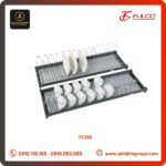 Giá bát đĩa cố định khung nhôm inox Oval 304 cao cấp Mã FC36S