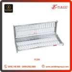 Giá bát đĩa tủ trên 2 tầng khung nhôm Inox 304 FULCO Mã FC35S