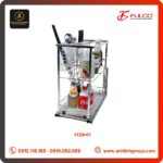 Giá đựng chai lọ – dao thớt đa năng nan vuông Inox 304 FULCO Mã FC09-01