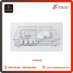 Kệ đựng bát đĩa nan tròn, Inox 304 FULCO Mã FC08S-B