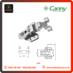 Bản lề kính inox SUB Cariny S14A/B/C