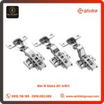Bản lề Inox 201 Gluka giảm chấn tháo lắp nhanh