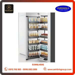 Tủ kho Eurogold 6 tầng màu ghi cánh mở hộp nhôm cao cấp - EUM6L450G