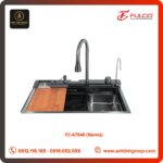 Bộ chậu vòi 1 hố thác nước Fulco màu Nano Mã FC-A7546