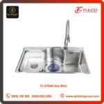 Chậu rửa 1 hố FULCO inox 304,dập tổ ong chống trơn Mã FC-D7546