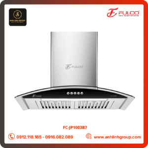 Máy hút mùi kính cong màu đen Fulco cao cấp mã FC-JP1003B7