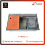 CHẬU RỬA 1 HỐ NANO CAO CẤP FULCO MÃ FC-Y7546 (Nano)