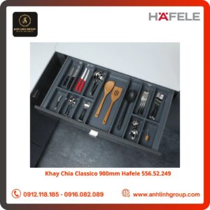 Khay Chia ngăn kéo Hafele Classico Xám 556.52.24