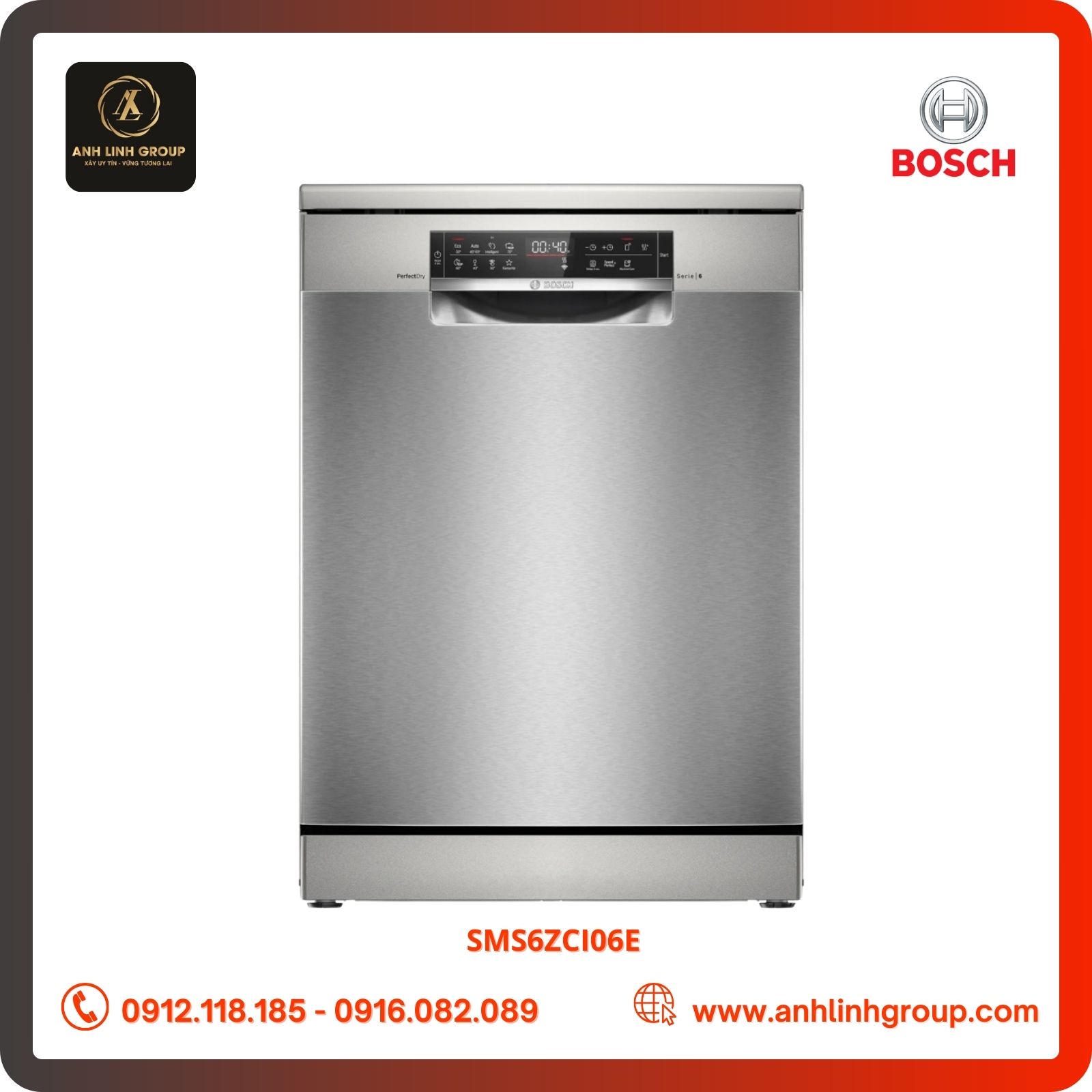 Máy Rửa Bát Độc Lập BOSCH SMS6ZCI06E |Serie 6