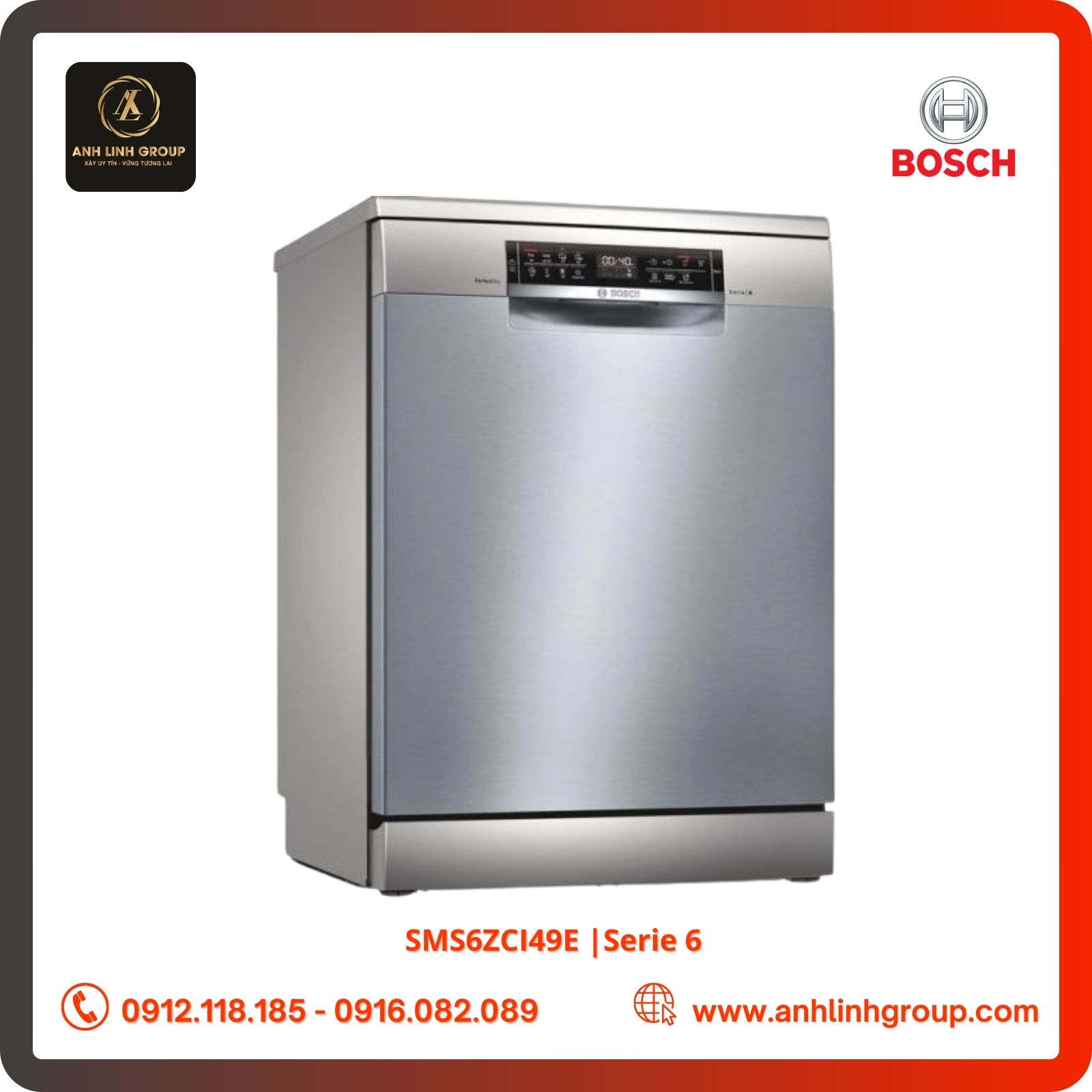 Máy Rửa Bát Độc Lập BOSCH SMS6ZCI49E |Serie 6