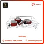 Kệ đựng xoong nồi nan tròn, Inox 304 FULCO Mã FC08S-X