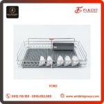 Kệ đựng xoong nồi nan OVAL Inox 304 FULCO Mã FC90S-X