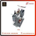 Kệ dao thớt chai lọ đa năng nan OVAL inox 304 FULCO