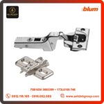Bản lề Blum tích hợp giảm chấn góc mở 107° Cong 1/2 + Đế bản lề chữ thập