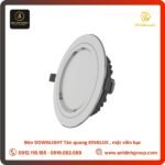 Đèn Downlight tán quang, 12W, viền bạc, 3 màu