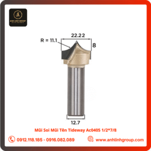 Mũi Soi Mũi Tên Tideway Ac0405 1/2*7/8 (Dao Vát Nhọn D22.2)