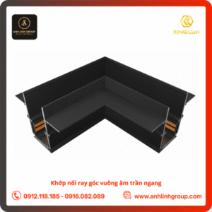 Khớp nối ray âm trần, góc ngang