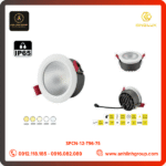 Đèn rọi sportlight chống nước KINGLUX 12W lỗ khoét 75mm