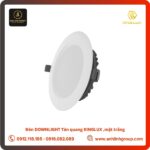 Đèn Downlight tán quang, 12W, nhựa trắng, 3 màu
