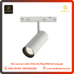 Đèn ray nam châm Chiếu Rọi Ống KINGLUX xoay góc 12w, dài 165mm, chóa bạc 24 độ
