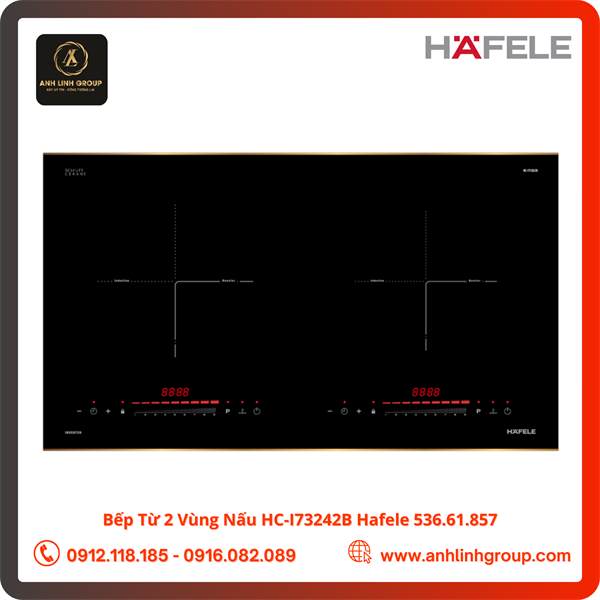 Bếp Từ 2 Vùng Nấu HC-I73242B Hafele 536.61.857